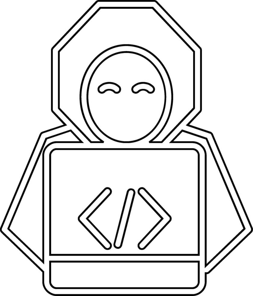 icono de vector de hacker