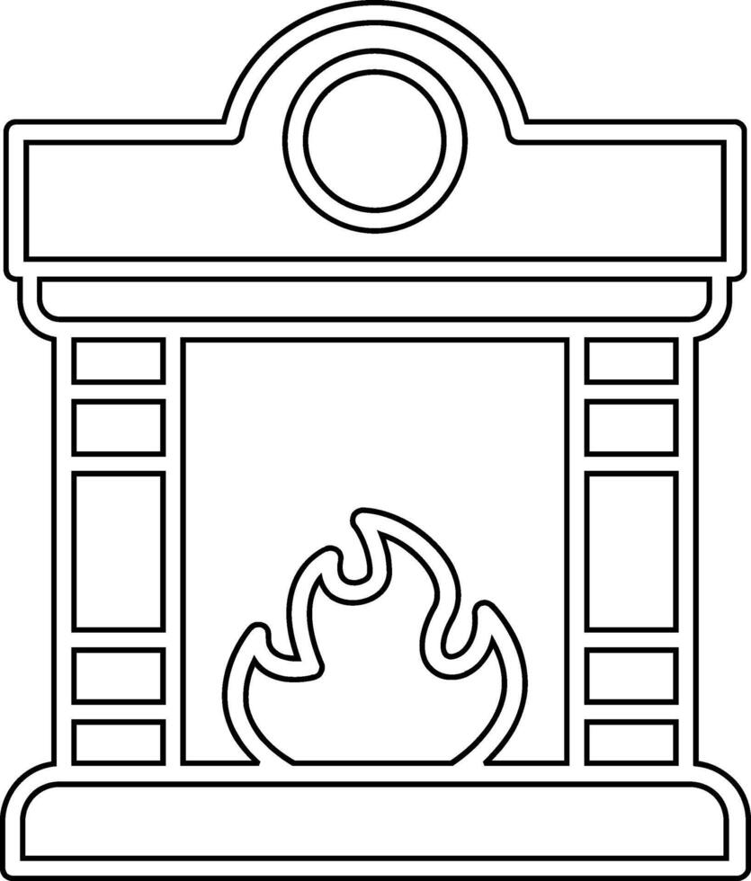 Fireplace Vector Icon