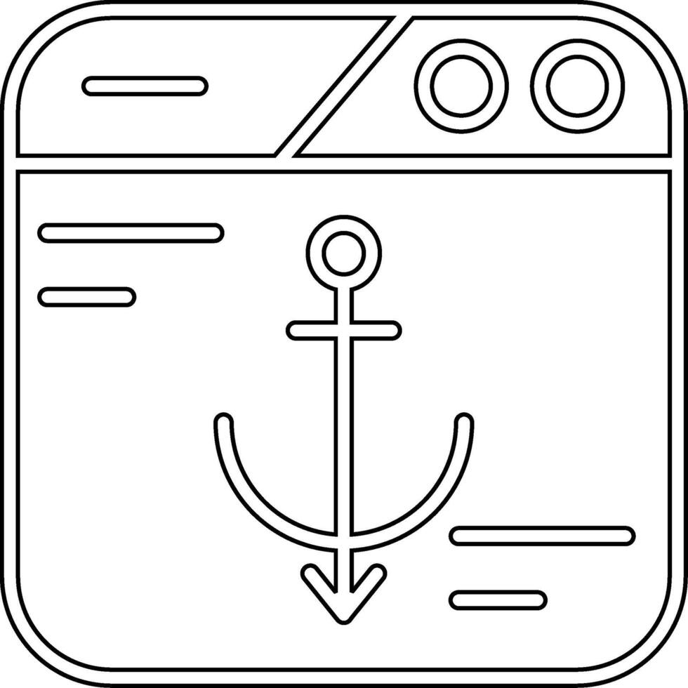 Anchor Text Vector Icon