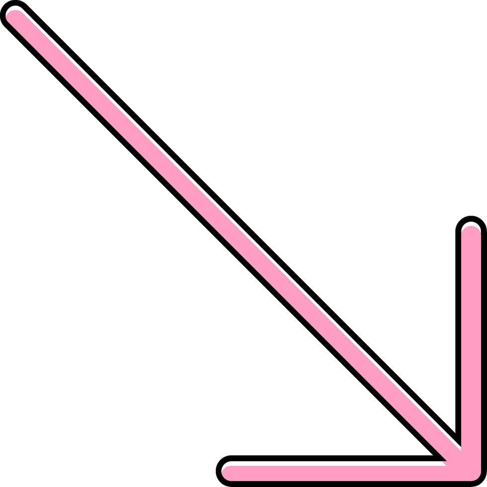 Down Right Arrow Vector Icon
