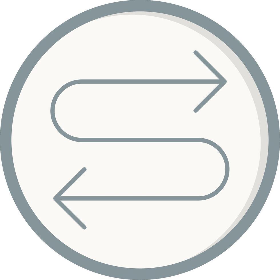Zigzag Arrow Vector Icon