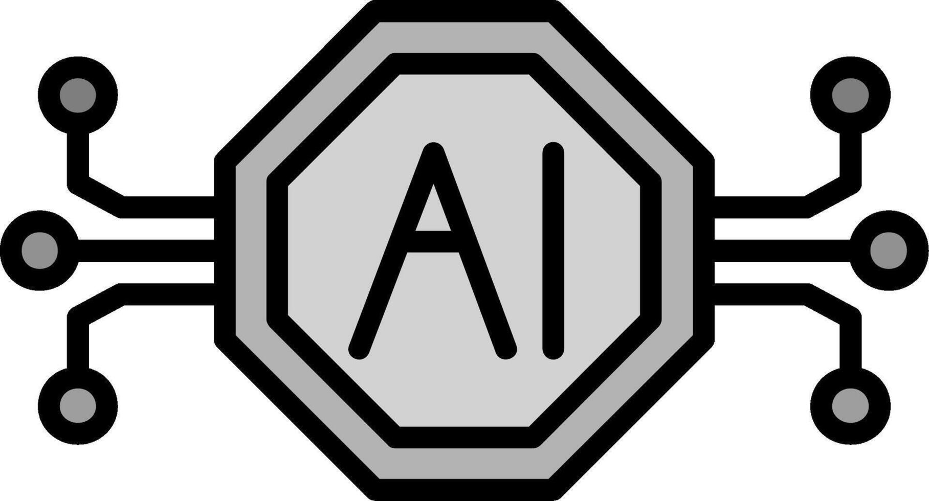 icono de vector de inteligencia artificial