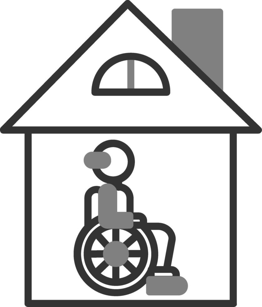icono de vector de hogar de ancianos