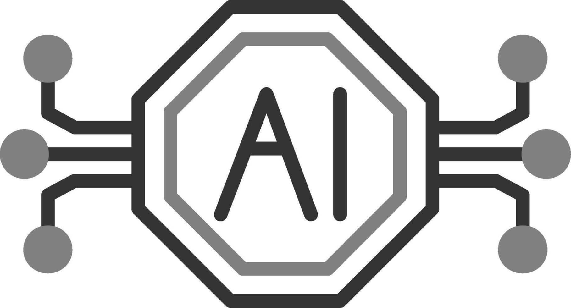 icono de vector de inteligencia artificial