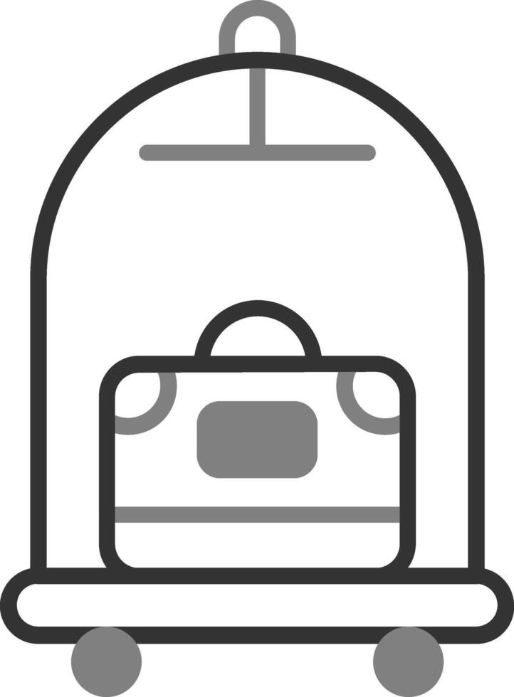 Luggage Cart Vector Icon