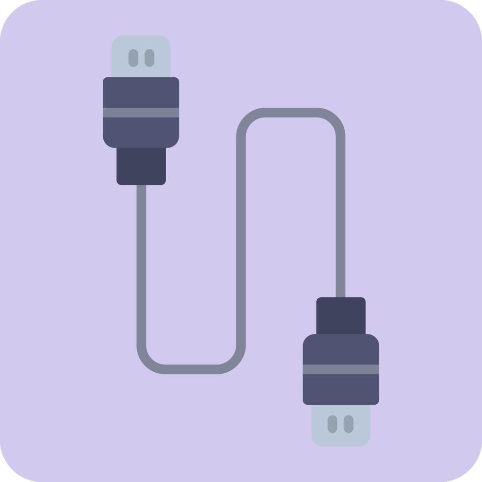 icono de vector de cable usb