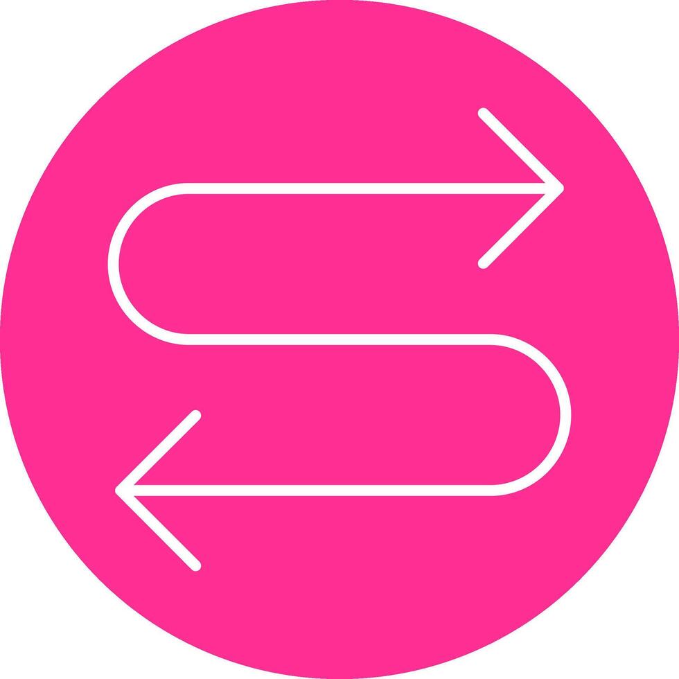 Zigzag Arrow Vector Icon