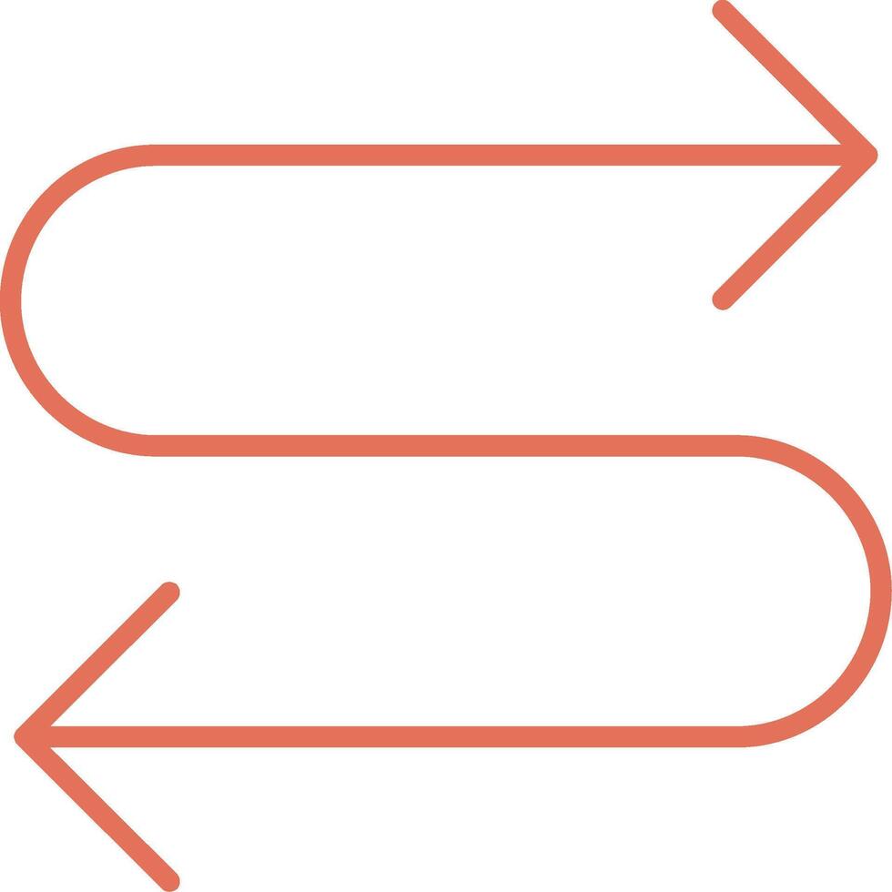 Zigzag Arrow Vector Icon
