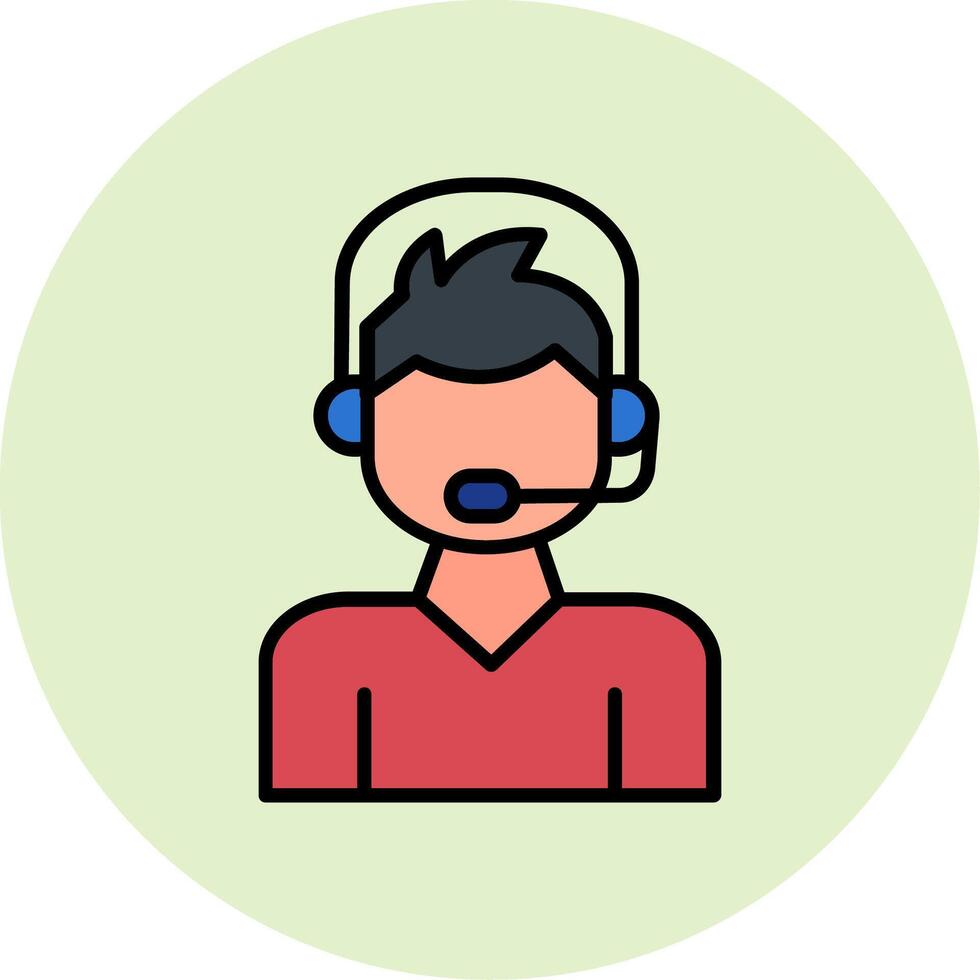 Call Center Agent Vector Icon