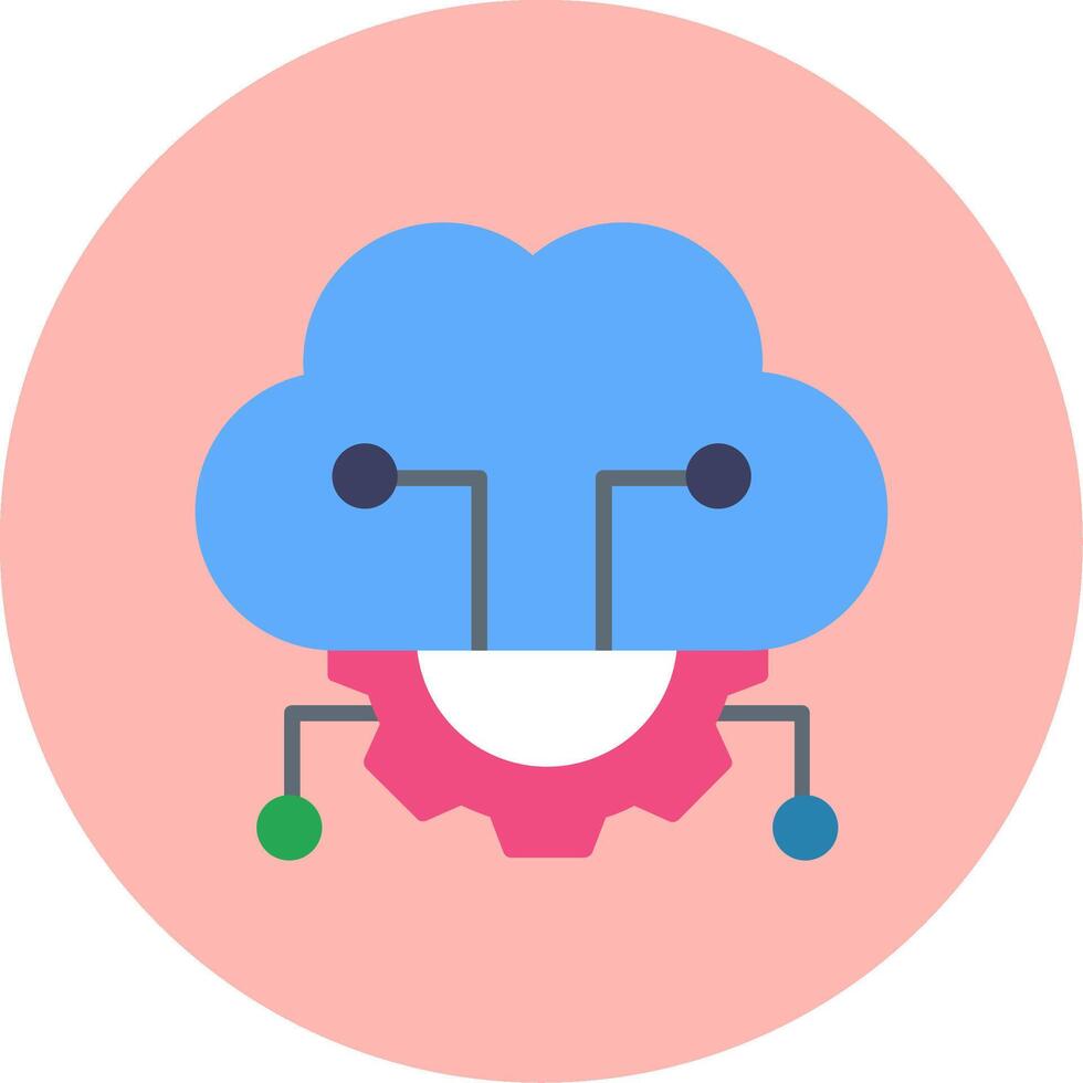 Cloud Server Settings Vector Icon