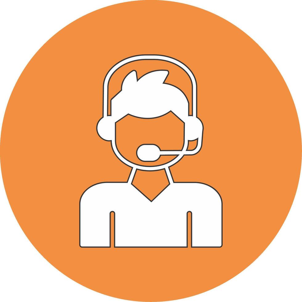 Call Center Agent Vector Icon