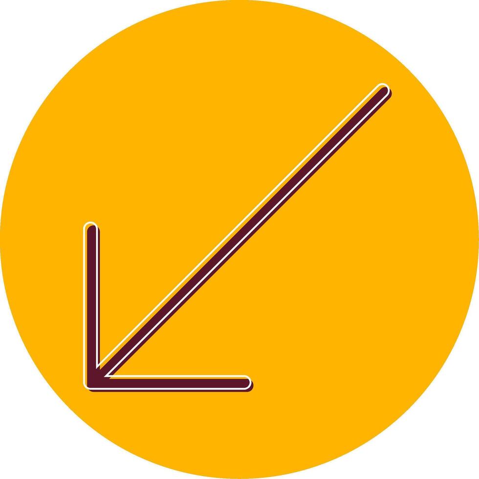 Down Left Arrow Vector Icon