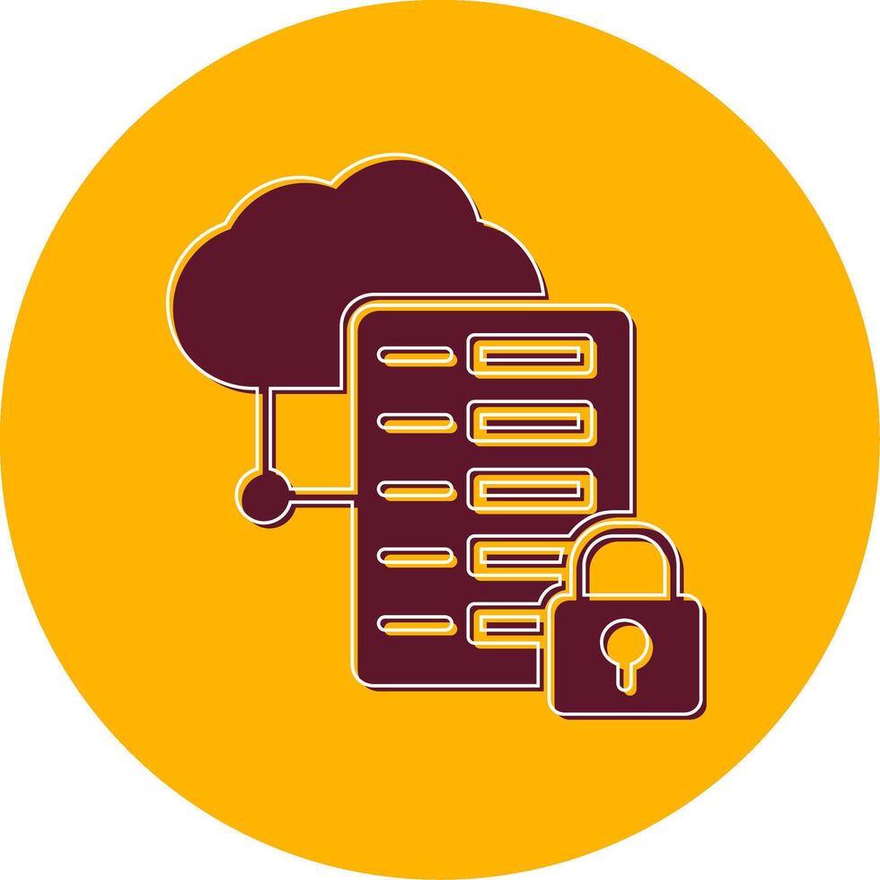 datos bloquear vector icono