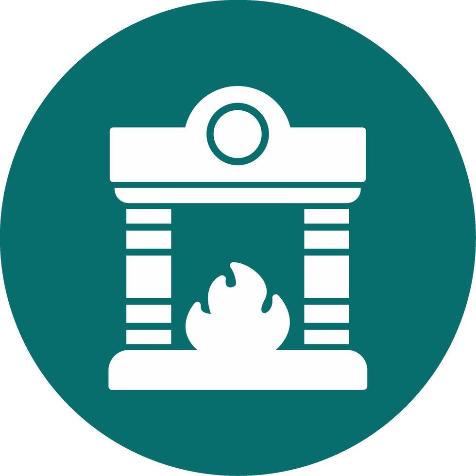 Fireplace Vector Icon