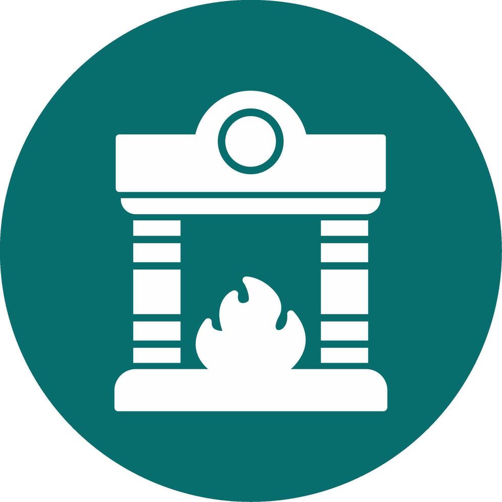 icono de vector de chimenea