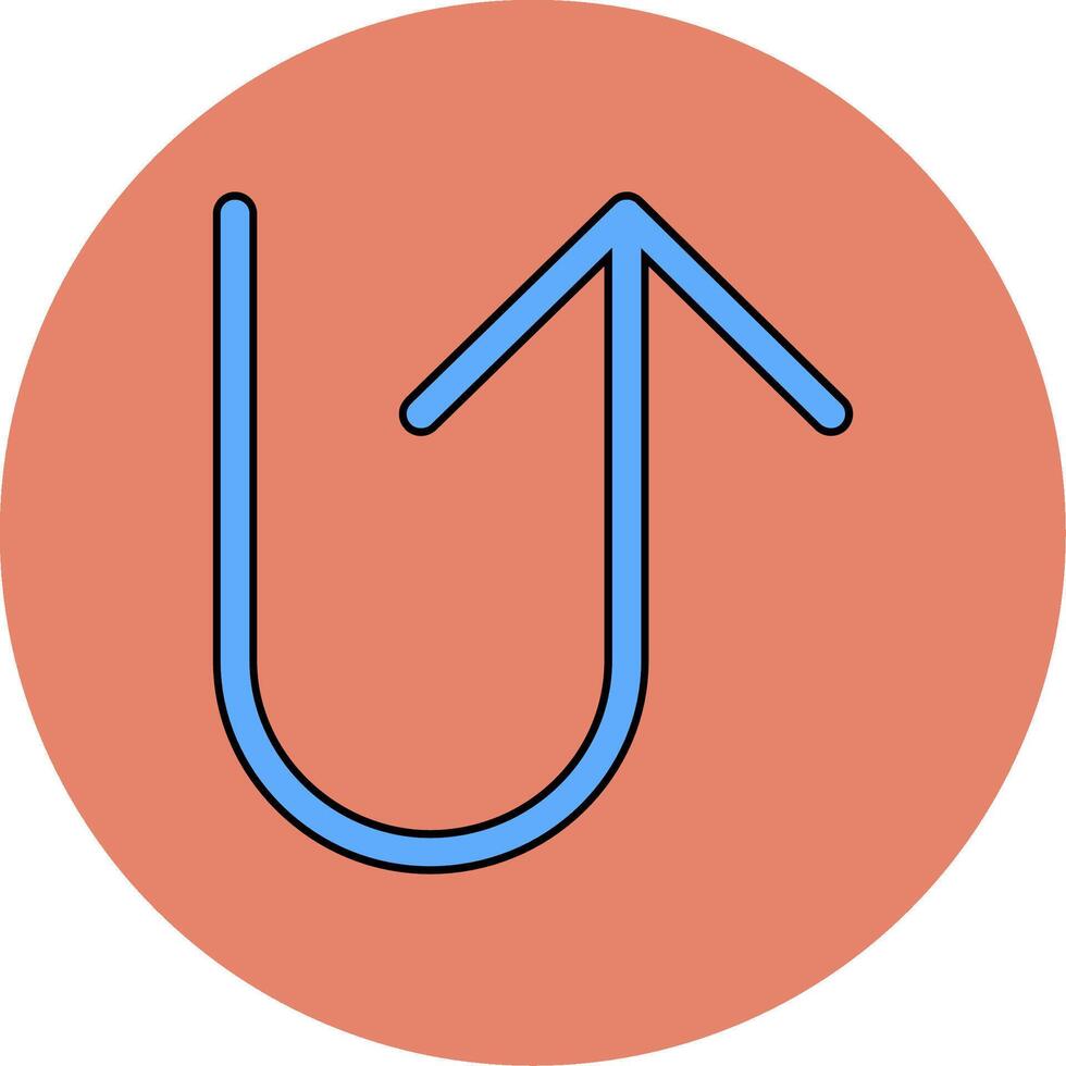 U Turn Vector Icon