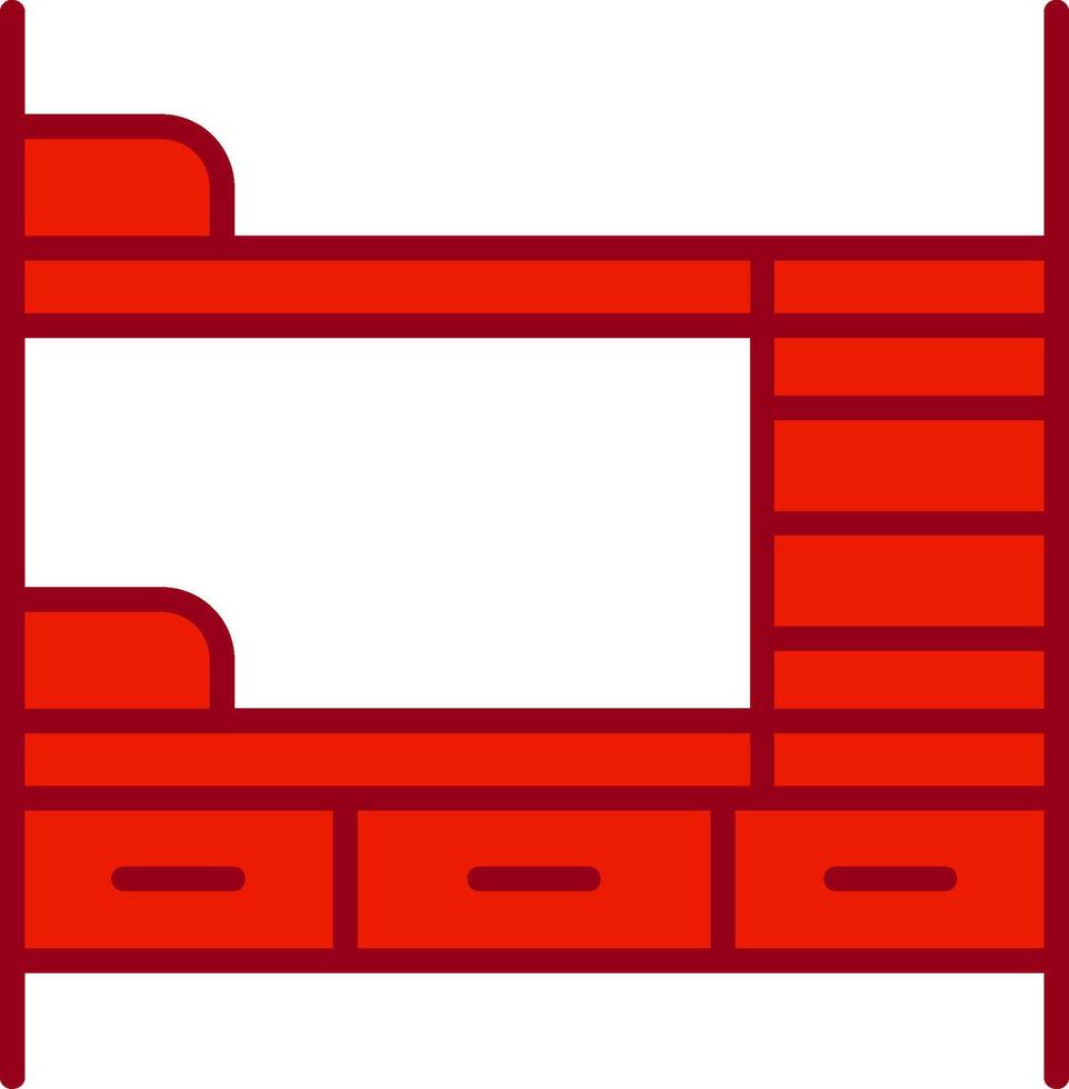 Bunk Bed Vector Icon