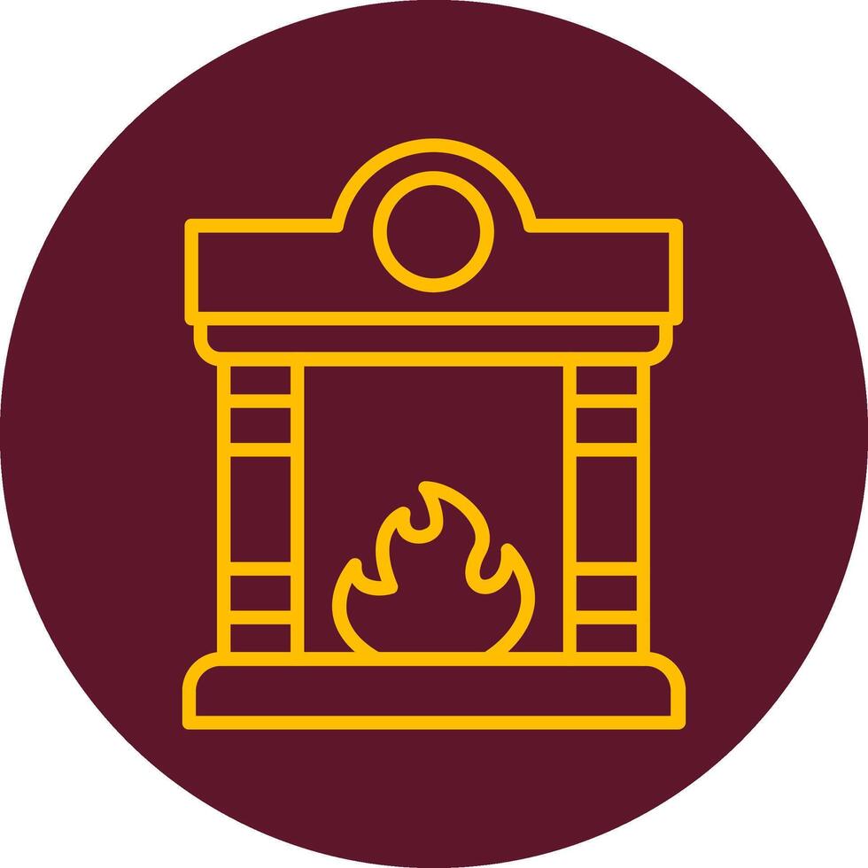 Fireplace Vector Icon