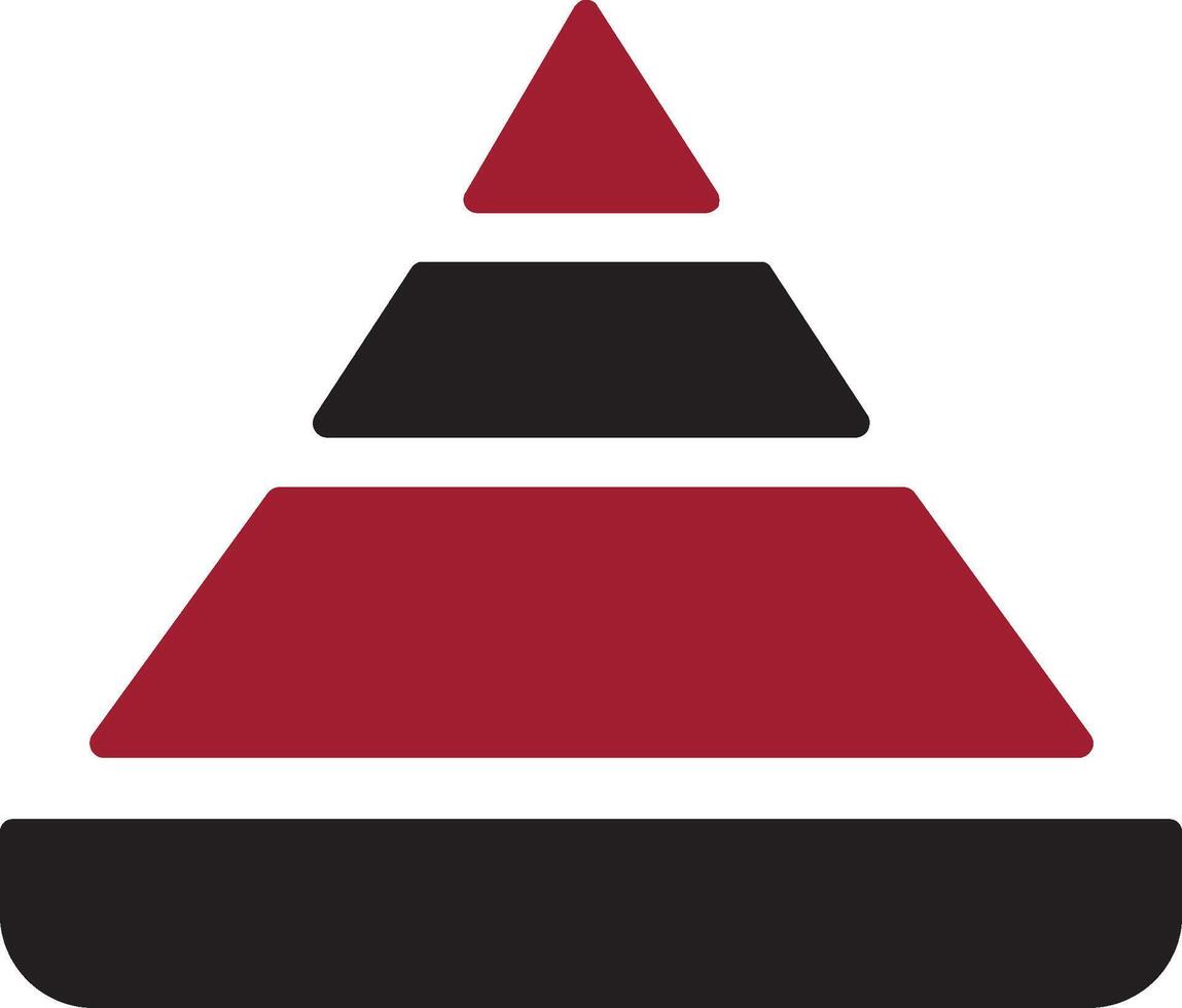 Pyramid Chart Vector Icon