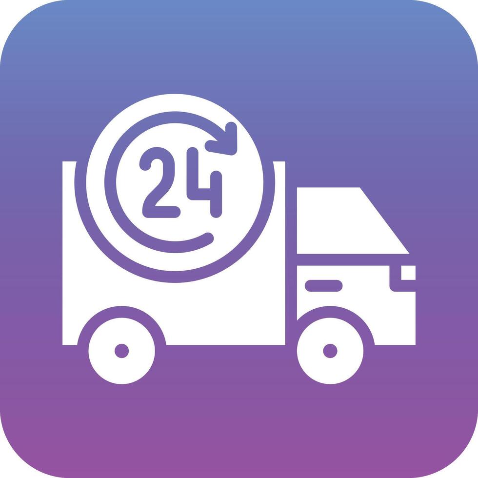 24 Hours Delivery Vector Icon