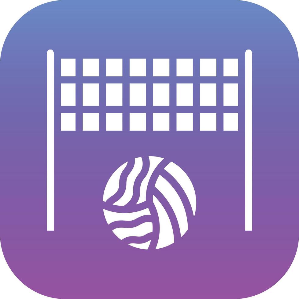 icono de vector de voleibol de playa