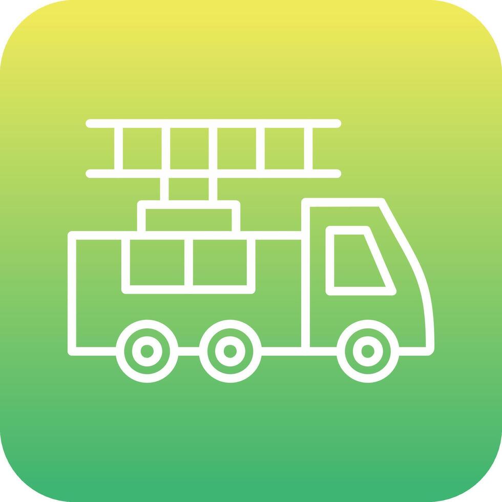 Ladder Truck Vector Icon