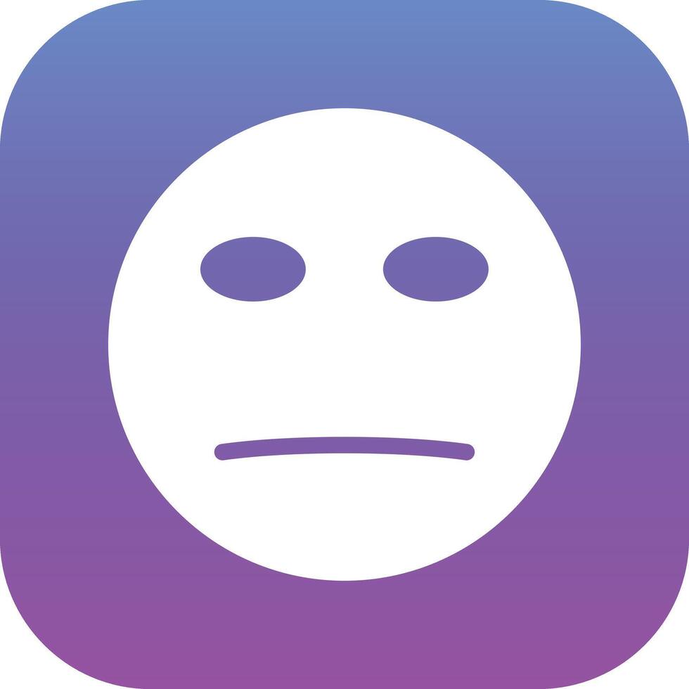 Neutral Face Vector Icon