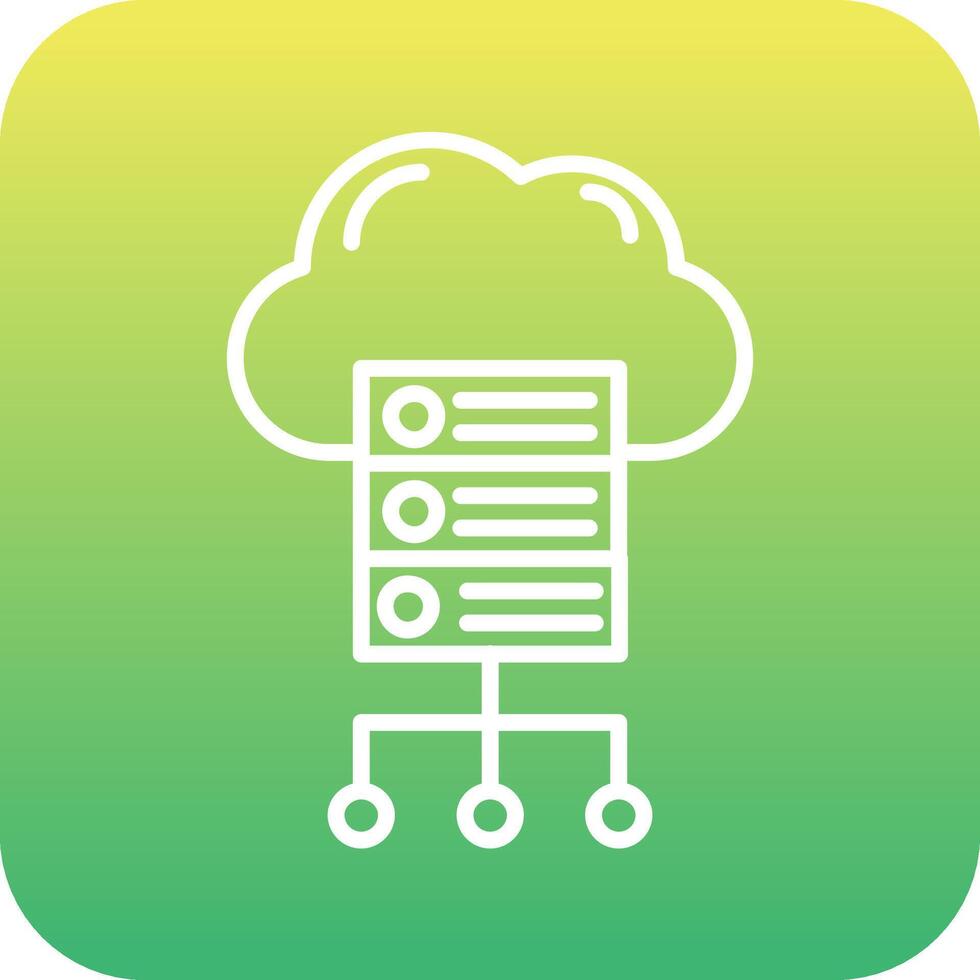 Cloud Server Vector Icon