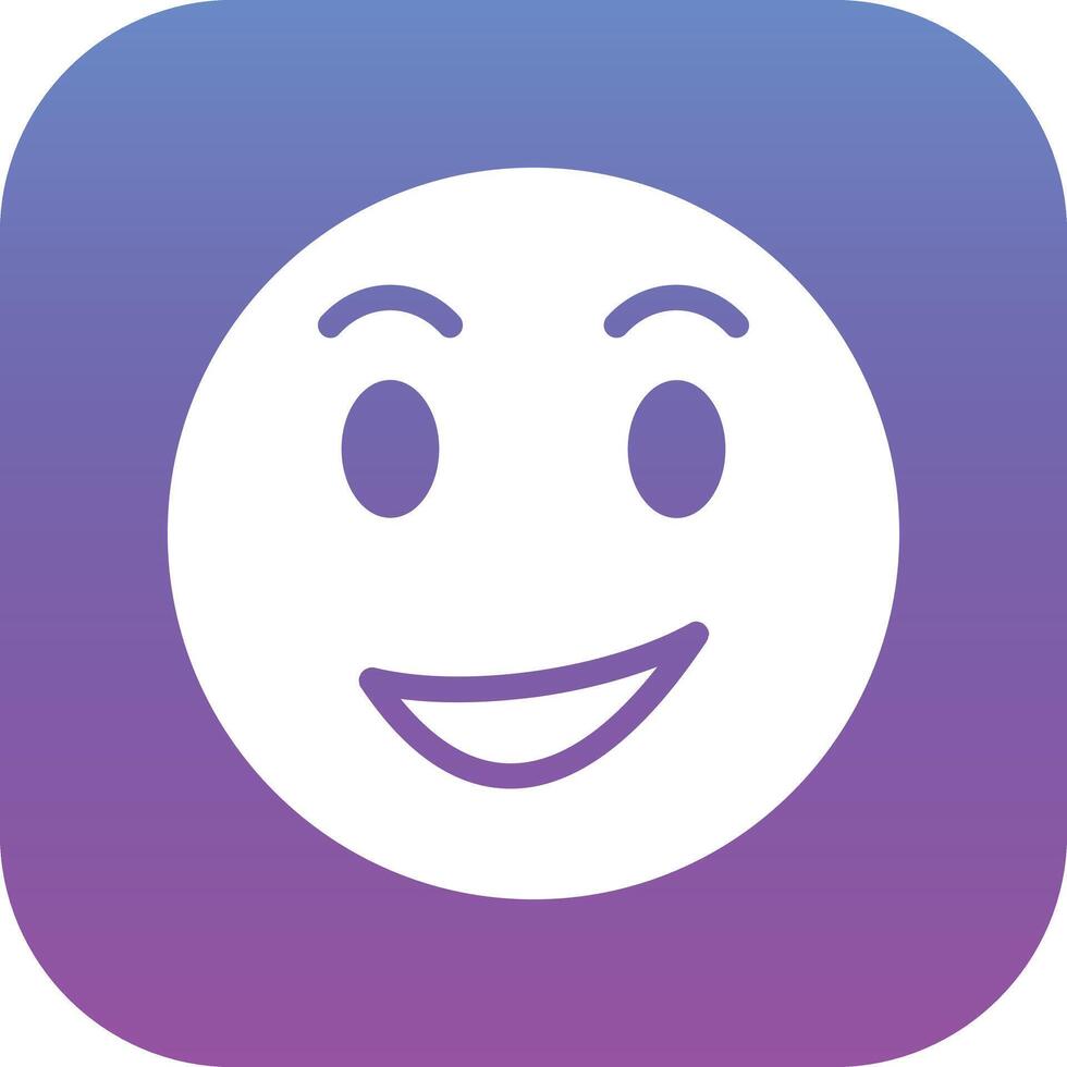 sonriente cara con sonriente ojos vector icono