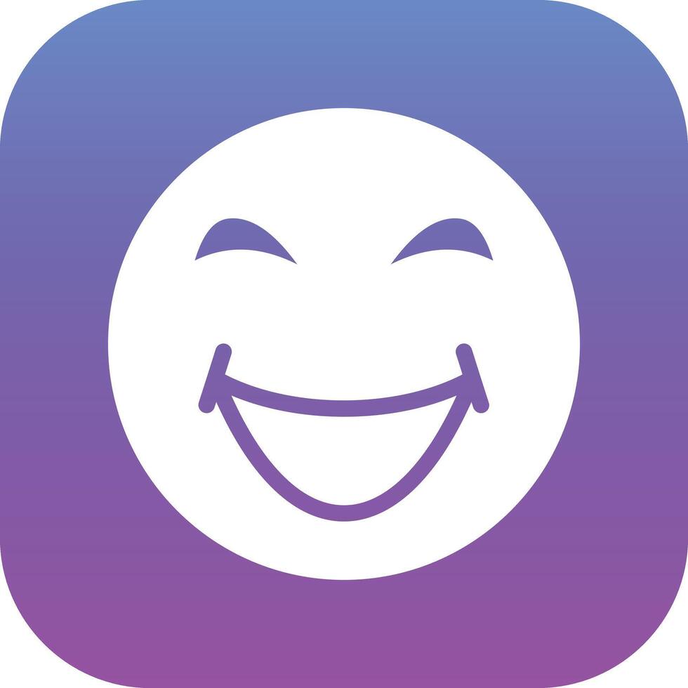 Grinning Squinting Face Vector Icon