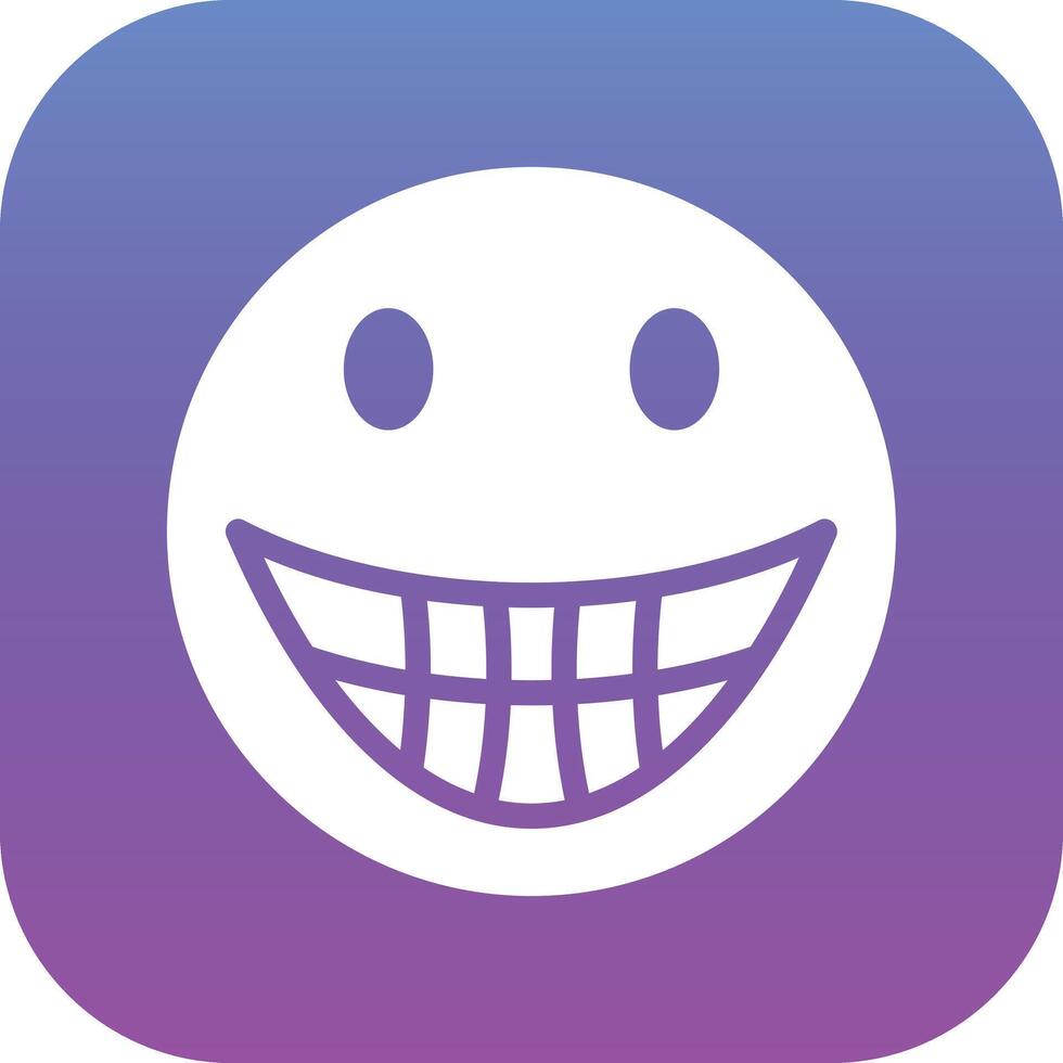 Grinning Face with Big Eyes Vector Icon
