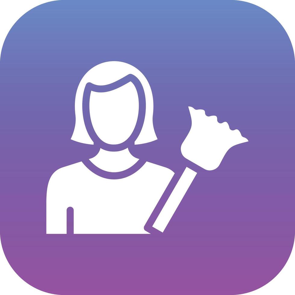 Woman Dusting Vector Icon