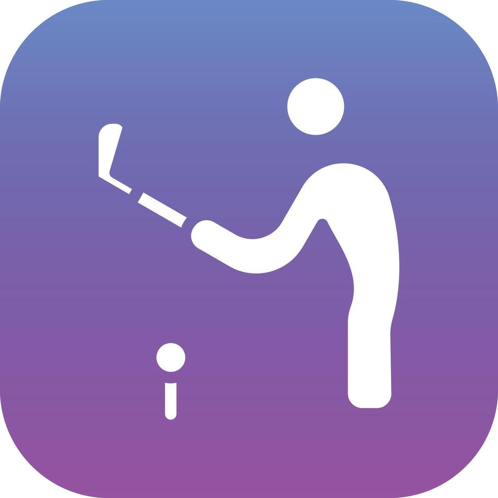 golf jugador vector icono