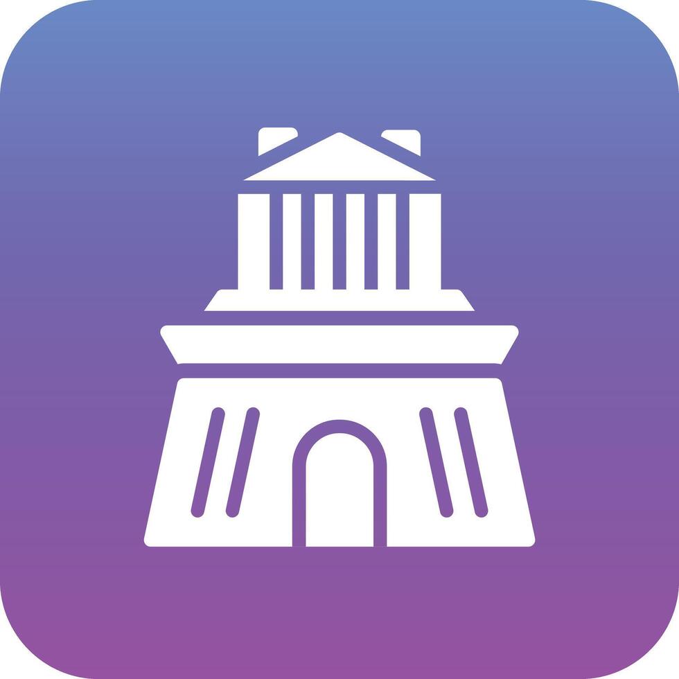 Halicarnassus Mausoleum Vector Icon