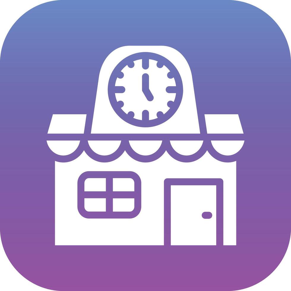 Clock Shop Vector Icon