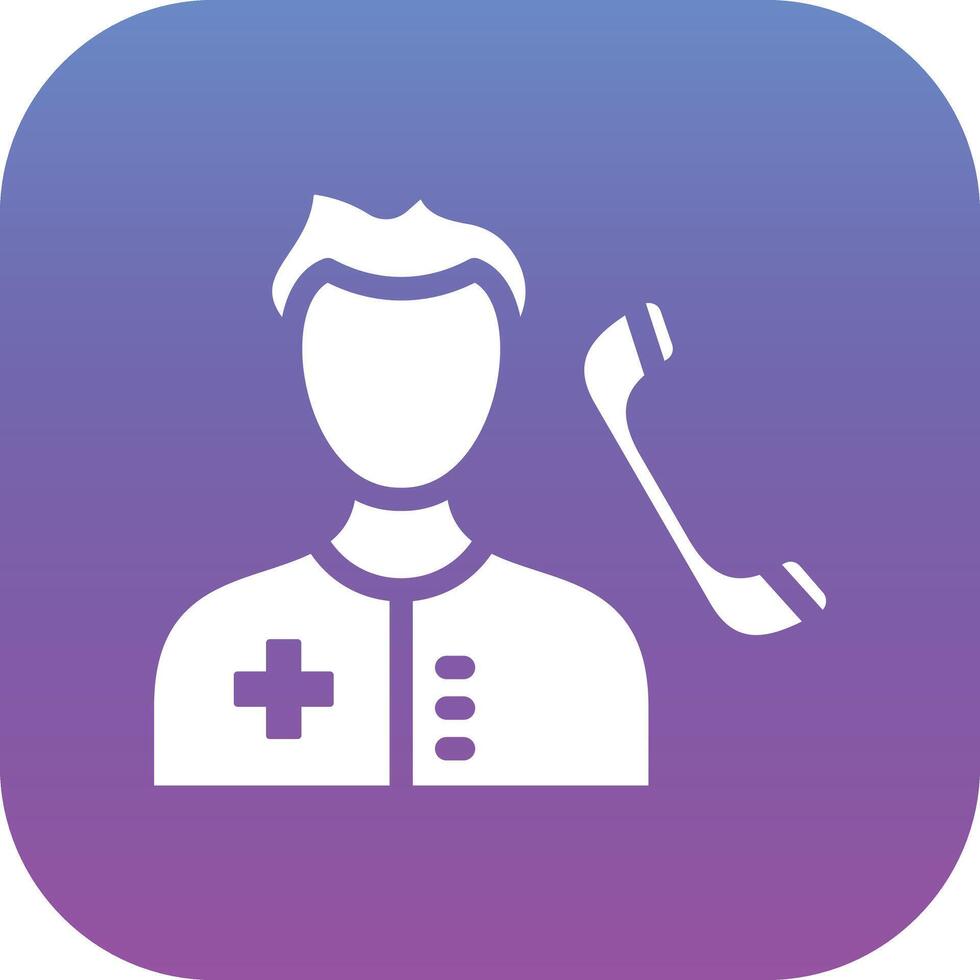 médico Servicio en llamada vector icono