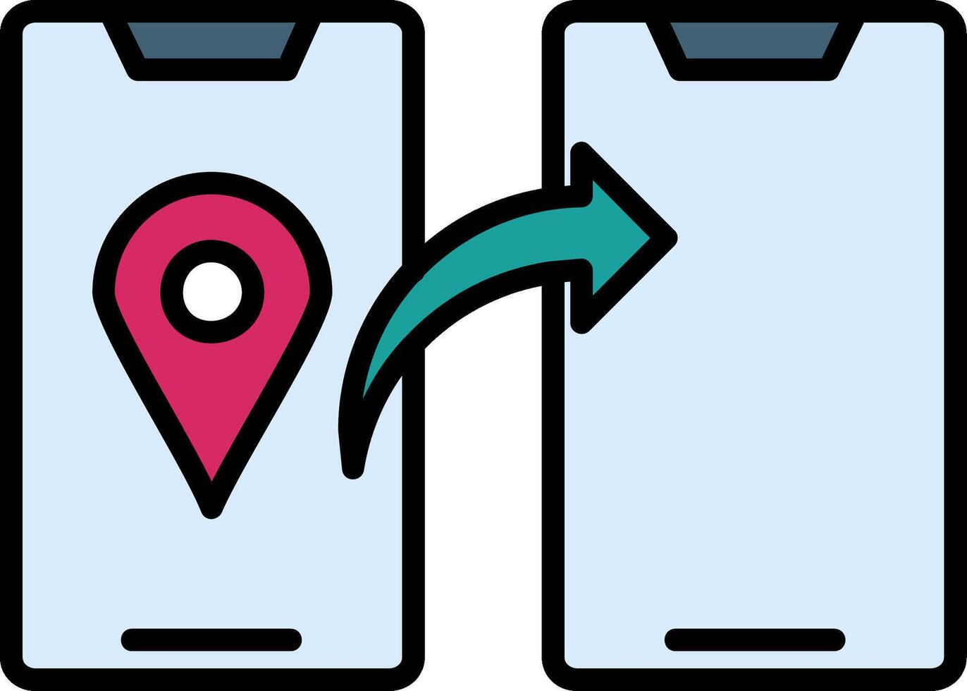 Share Location Vector Icon