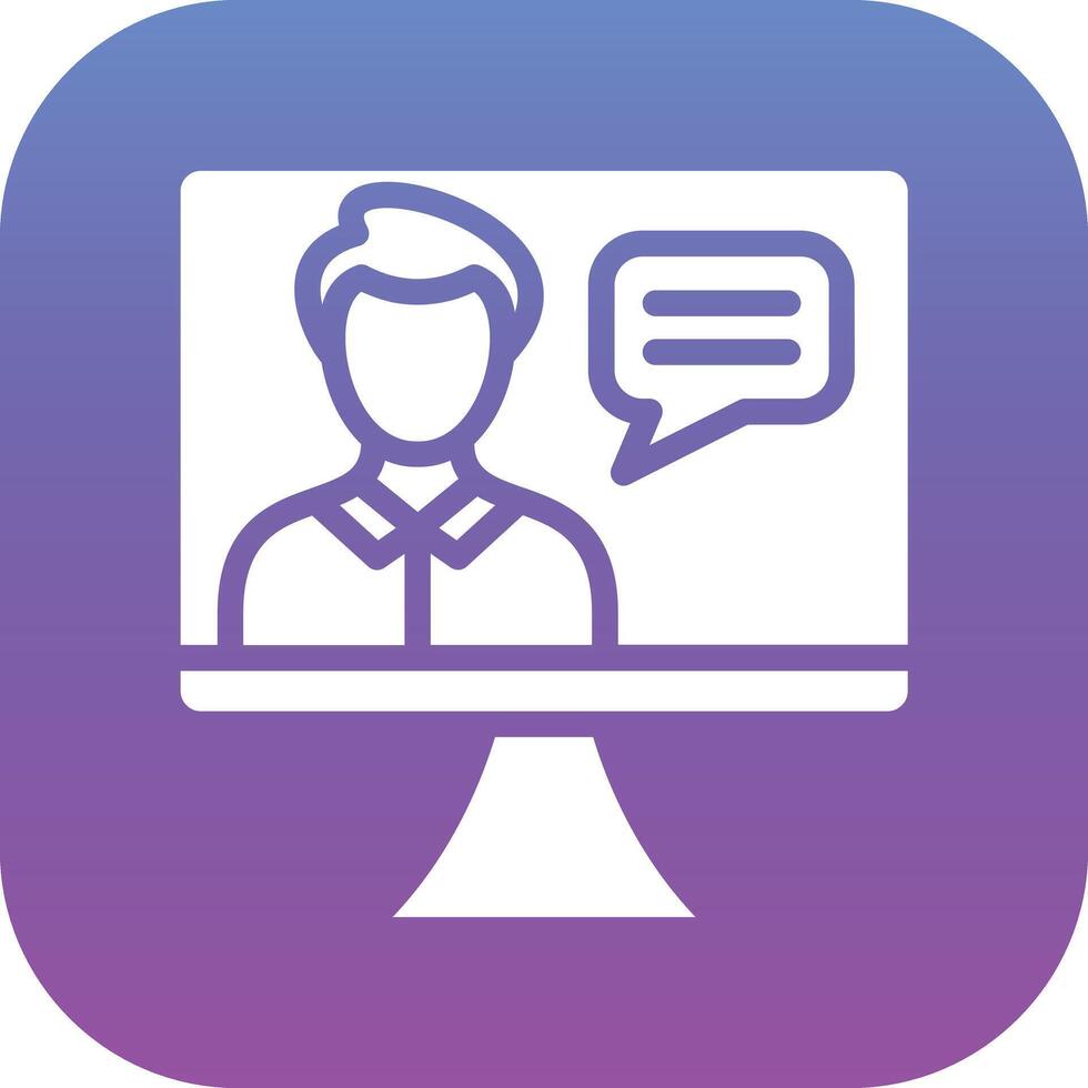 Online Lecture Vector Icon