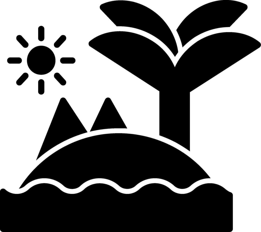 icono de vector de isla