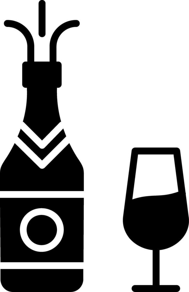 icono de vector de champán