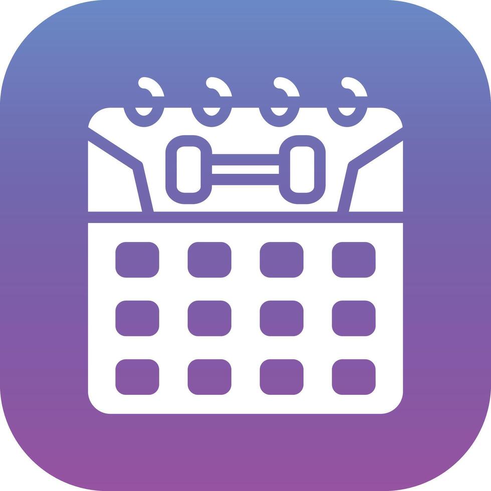 Gym Calendar Vector Icon