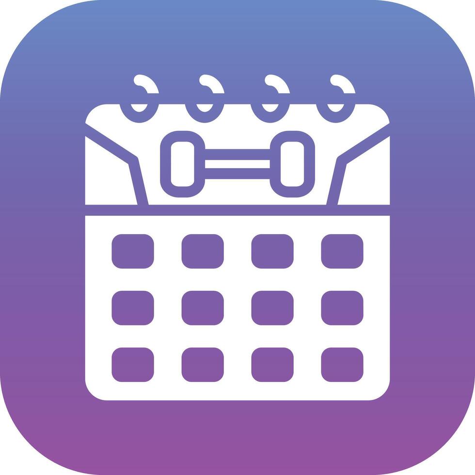 gimnasio calendario vector icono