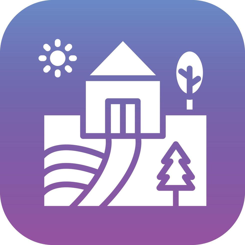 Village Landscape Vector Icon