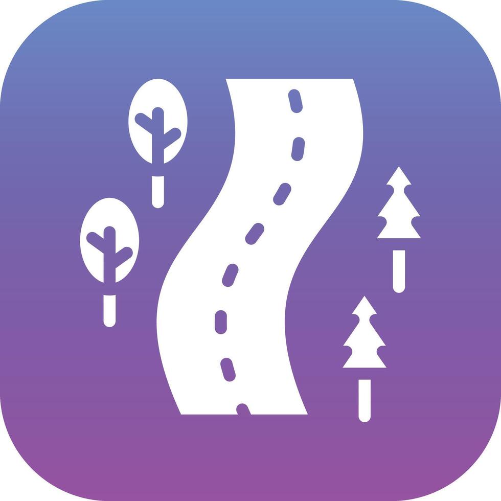 Road Landscape Vector Icon