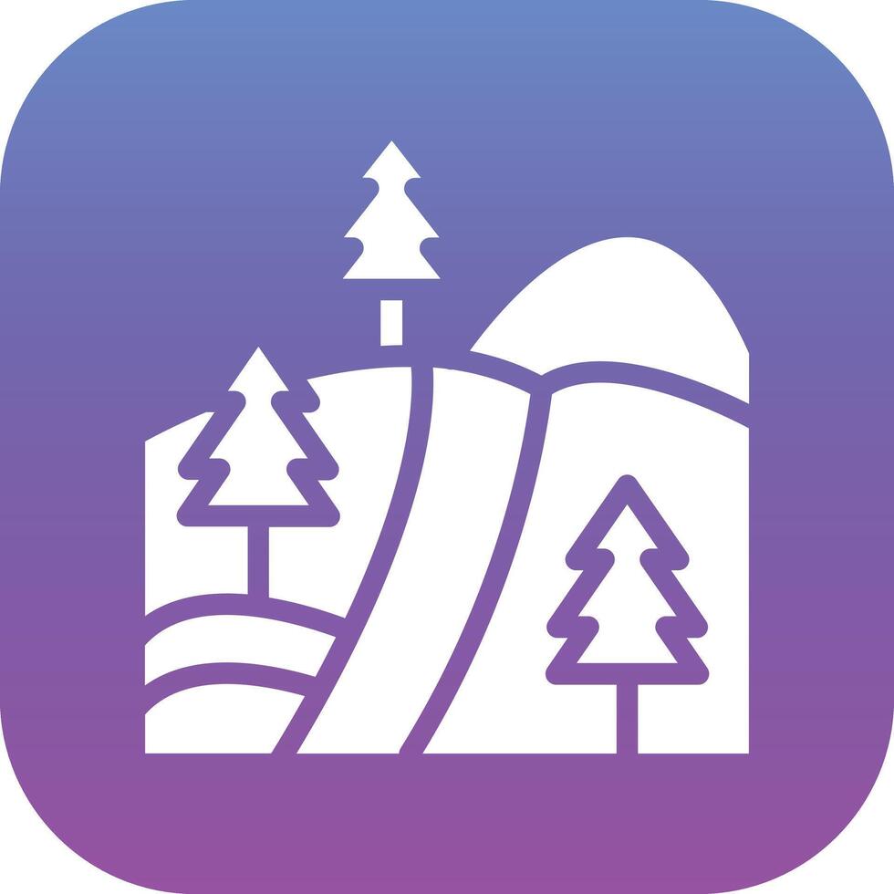 pino arboles paisaje vector icono