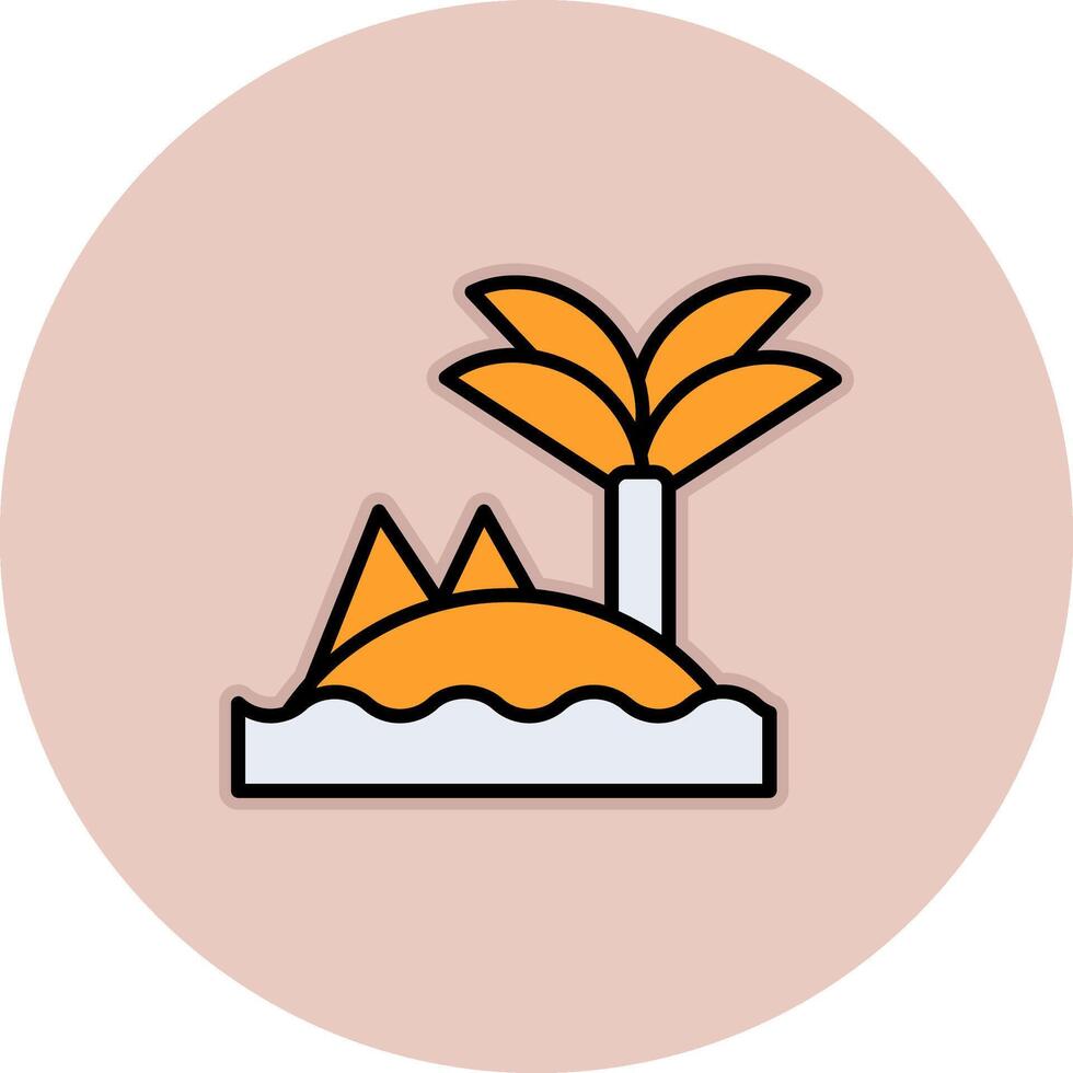 icono de vector de isla