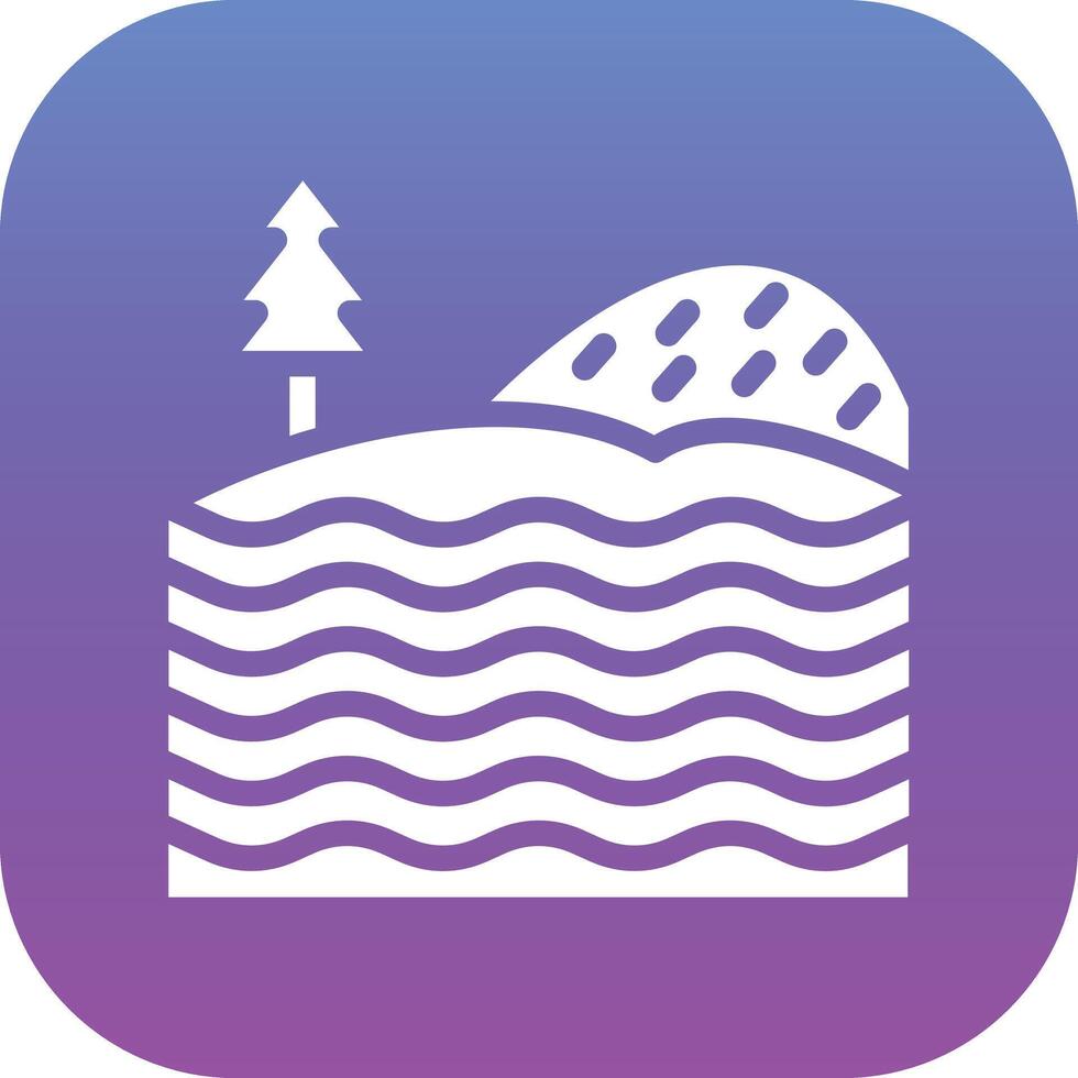 lago paisaje vector icono