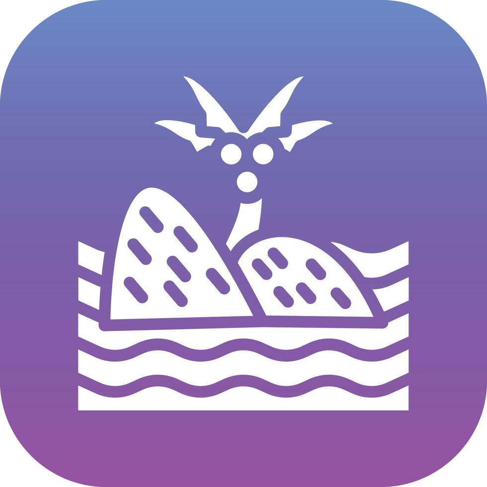 isla paisaje vector icono