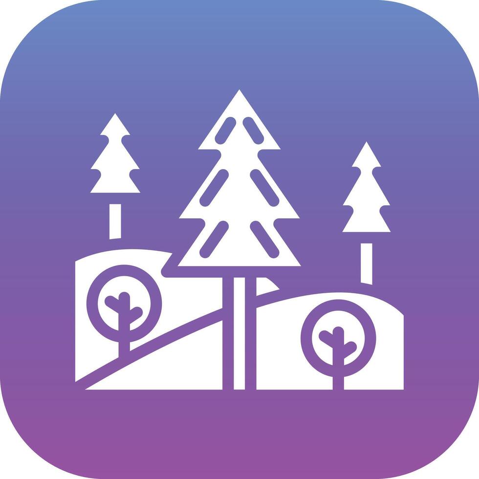 bosque paisaje vector icono