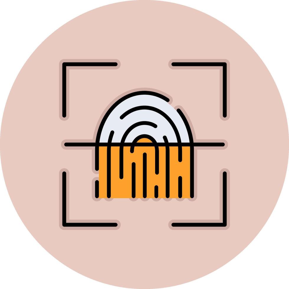 Fingerprint Scanner Vector Icon